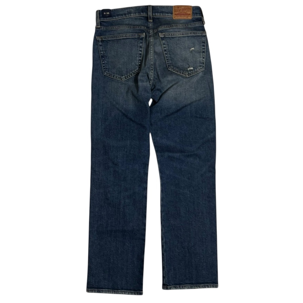 Lucky Brand Straight Crop Jeans with Distressed Details Size 0/25 New With Tags - Picture 3 of 5